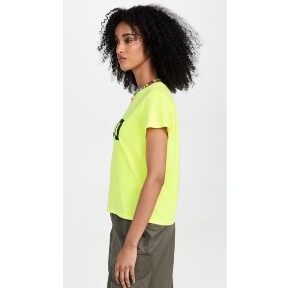 SOLD! ❤️ Clare V. Ciao Classic Tee in Neon Yellow - Picture 8 of 15